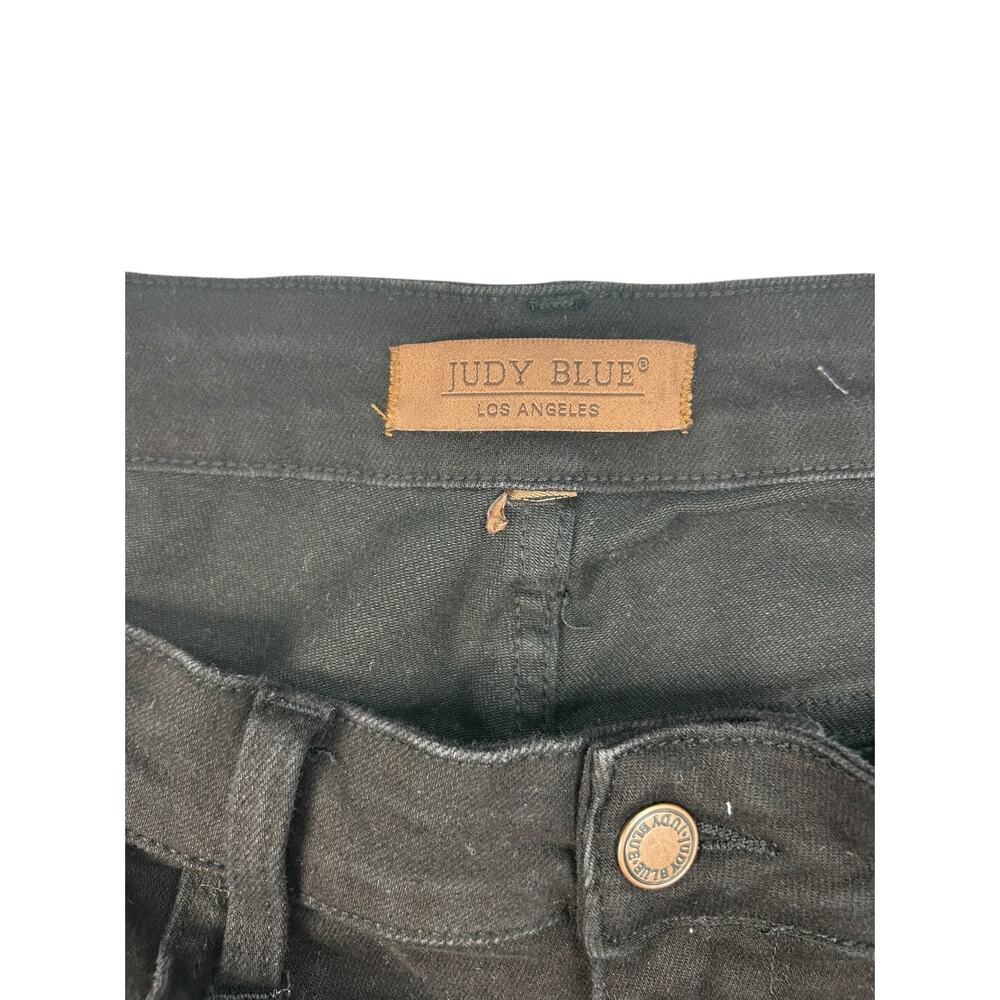 One-of-a-kind Judy Blue Halloween upcycled bell bottom jeans in women’s size 14 - Picture 3 of 12